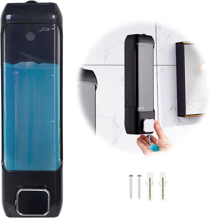 Distributeur De Lessive - Lot De 2 Bouteilles 1800ml Transparentes Avec Gobelet Doseur - Pour Poudre à Laver