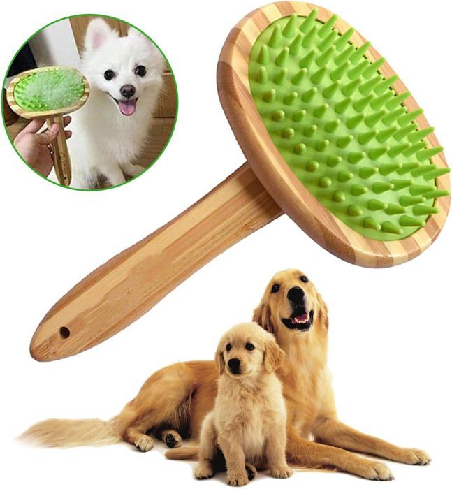 Meilleurs prix pour Brosse pour chien brosse pour chat avec massage brosse pour poils de chien brosse de bain pour chien brosse douce brosse pour