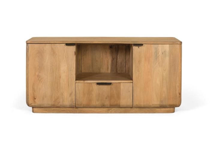 Meuble TV - Bois de Manguier - 160 cm - Contemporain - Marron Meuble TV - Bois de Manguier - 160 cm - Contemporain - Marron