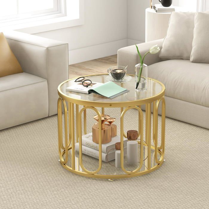 Table basse ovale verre trempé et métal chromé kyrah