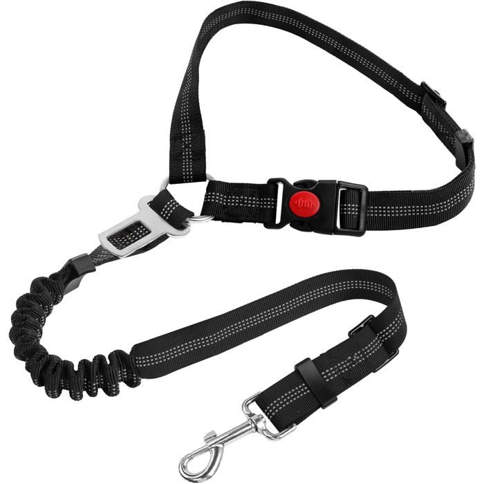 Meilleurs prix pour Ceinture Chien VoitureRéglable En Ceinture Chien Absorbe Les Chocs Élastique2 En 1 Laisse Chien Ceinture De Sécurité Pour Animau