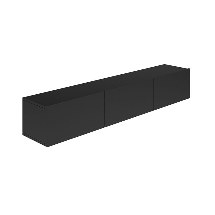Meuble TV 3 portes Petits-meubles - Idao - 160 x 29 6 x 35cm - Noir