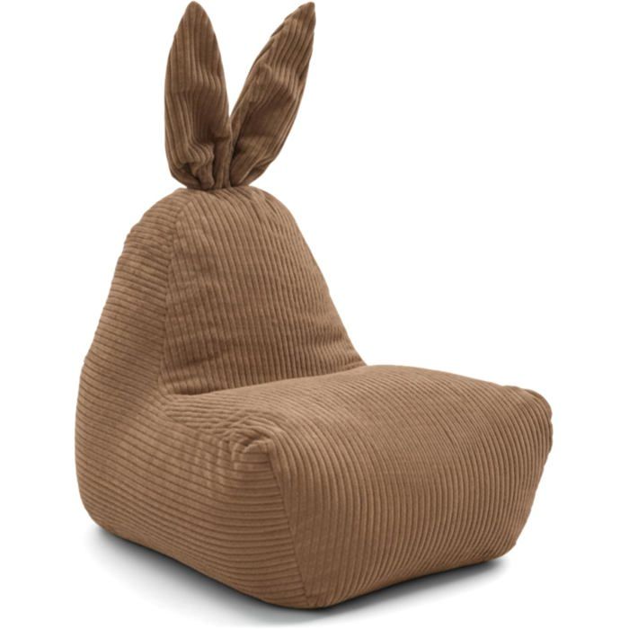 Gutekissen Pouf Enfant Avec Oreilles De Lapin Doux Sûr Et Confortable Pour Chambre Montessori (Marron Clair 75x70x90cm)