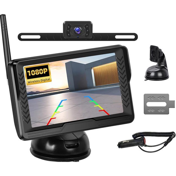 VASTEND M1 Pro Caméra De Recul Sans Fil Avec Fonction Radar, Caméra De Recul HD 1080p Avec écran