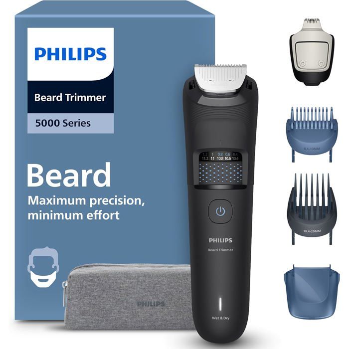 Tondeuse à barbe Philips BT576515 Lames auto affûtées 40 hauteurs 100% étanche