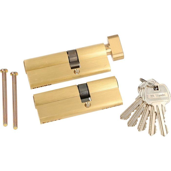 3 Cylindres Serrure 35/35 S Entrouvrant Avec 9 Cles