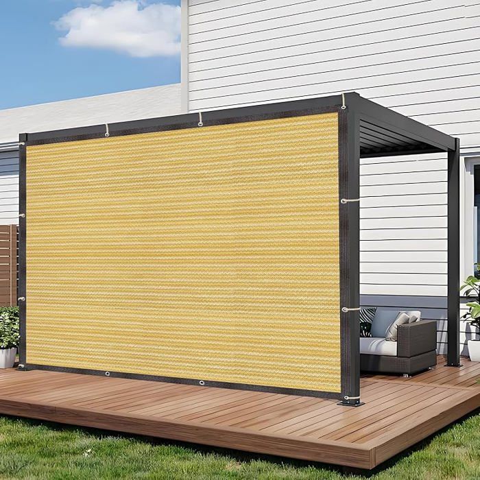 Voile dombrage rectangulaire 2x6m filet ombrage 90% UV VOILE DOMBRAGE