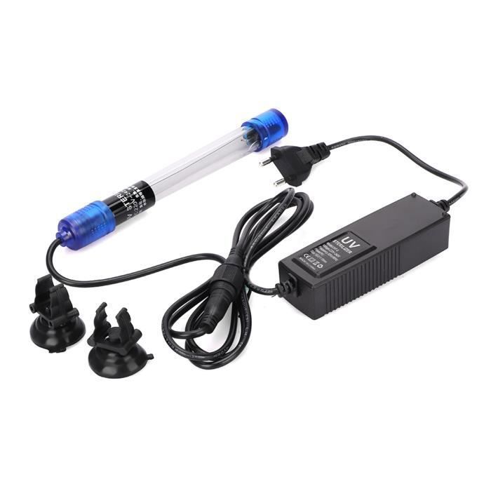 Lampe UV stérilisateur pour aquarium - Imperméable - 13W - Tube en quartz - Haute transmission UV - 220-240V - Prise UE
