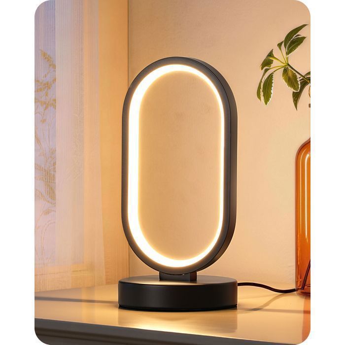 Lampes de table - EDISHINE - EDISHINE-T008 - Dimmable tactile - 3 temp. 3000/4000/6500K - LED 12W ovale