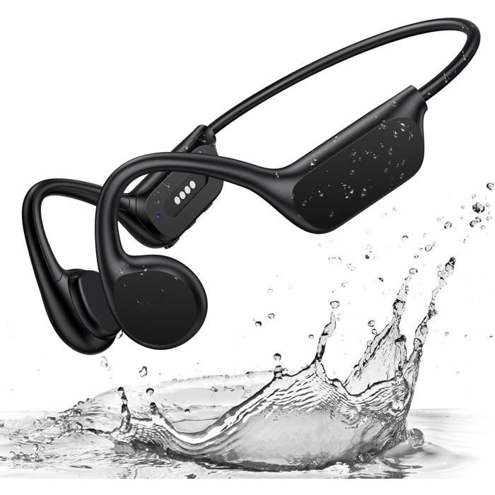 Écouteurs Natation Conduction Osseuse BEARTAIN - Bluetooth 5.3 Et MP3 32G - Étanche IP68 - Autonomie 8h - Pour Sport, Course, Nage