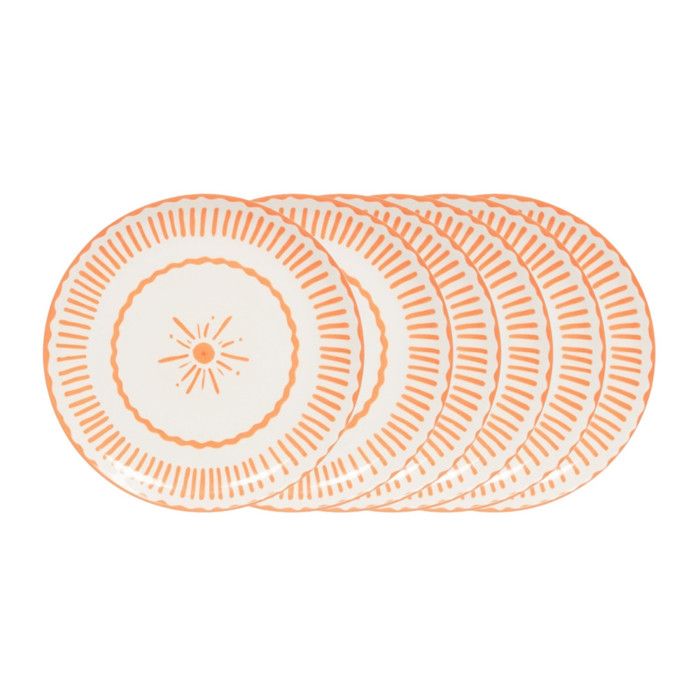 Assiette plate Tamara orange 27 cm (lot de 6) - Table Passion