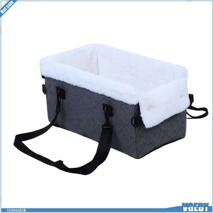 Meilleurs prix pour Ashata Siège dauto pour chien Lit De Voyage Pour Chien Confortable Et Portable Pour Voiture animalerie panier Gris
