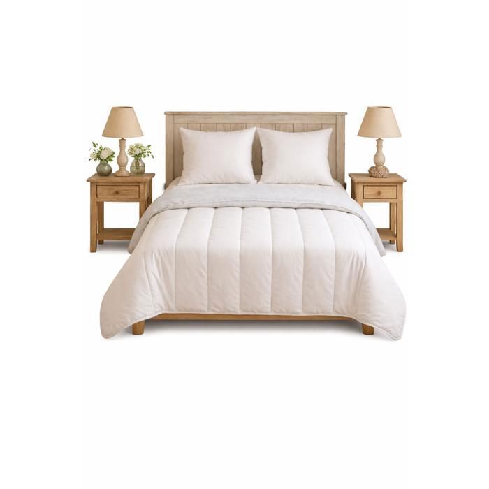 Couette - MORTREUX - MORTREUX - 240 x 260 cm - Légère - Microfibre 200 g/m²