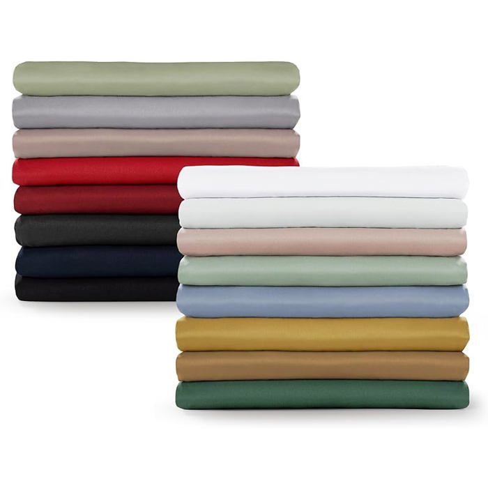 Drap Plat 2 Personnes 320x275 pour Lit 200x200/220 en Microfibre Doux Drap 320x275 cm sans 320 x 275cm Summer Green Vert