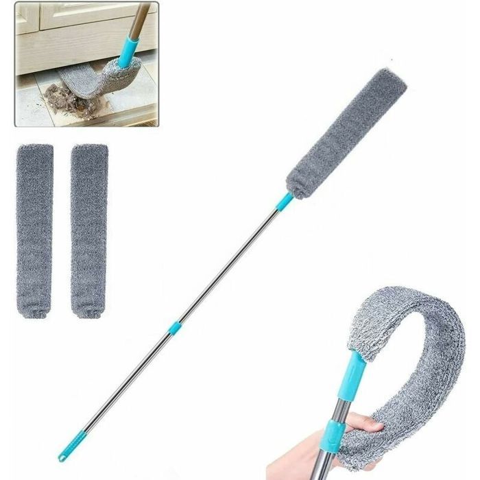 1pcs Dépoussiéreur télescopique– Perche réglable 70-150 cm – Tête rotative 90° – Pour plafond meubles et espaces serrés