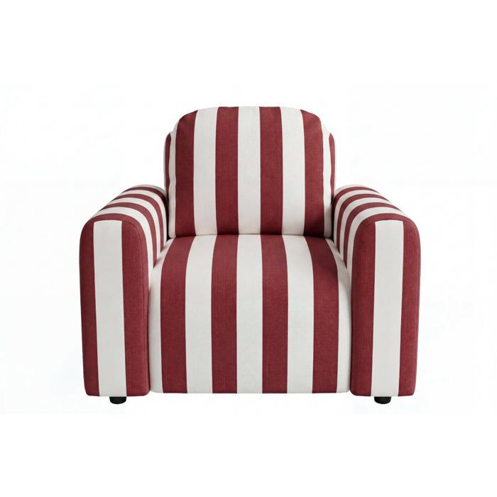 ELVIS - Fauteuil tissu rayé Terracotta ELVIS - Fauteuil tissu rayé Terracotta