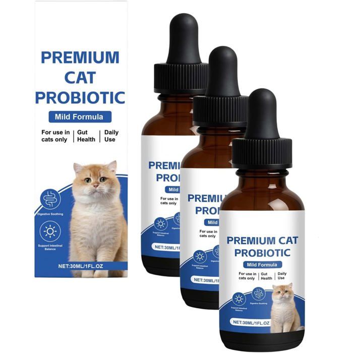 Gouttes probiotiques 30 ML pour Chats santé intestinale pour ChatonsSOIN SPECIFIQUE3PCS Gouttes probiotiques 30 ML pour Chats santé intestinale pour ChatonsSOIN SPECIFIQUE3PCS