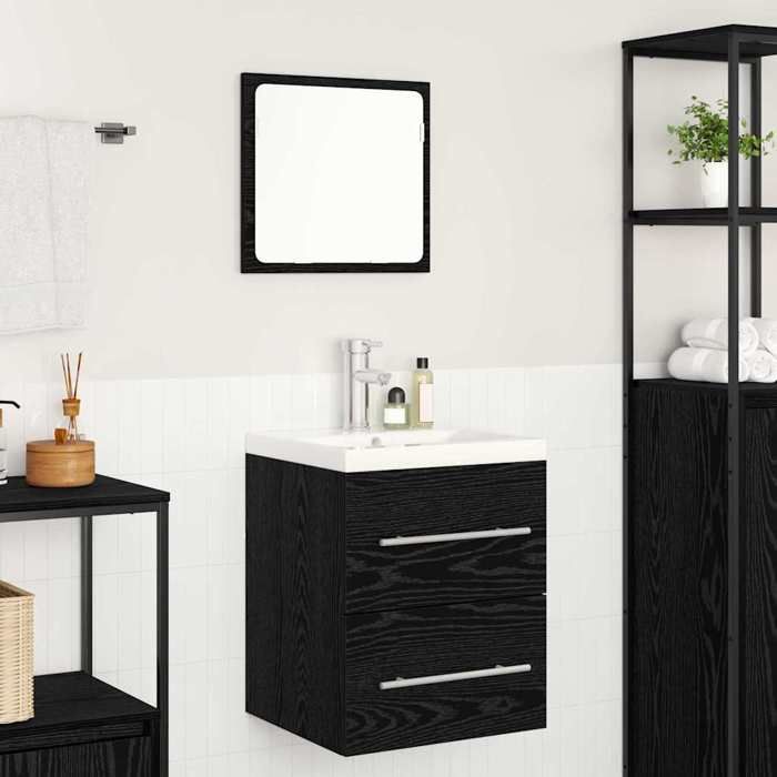 Noir Cabinet WC - - Meuble Lavabo - Armoire basse - Noir 42x39x52 cm N6009