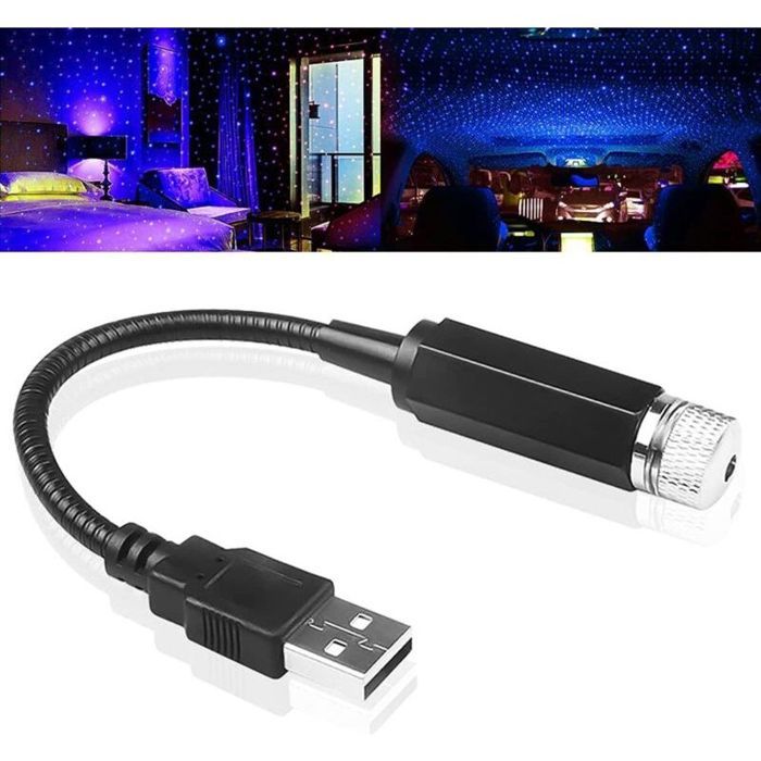 Veilleuse USB Etoile Veilleuse Réglable Romantique Ciel Projecteur Lumière Portable Atmosphère Décoration Lampe de Nuit pour