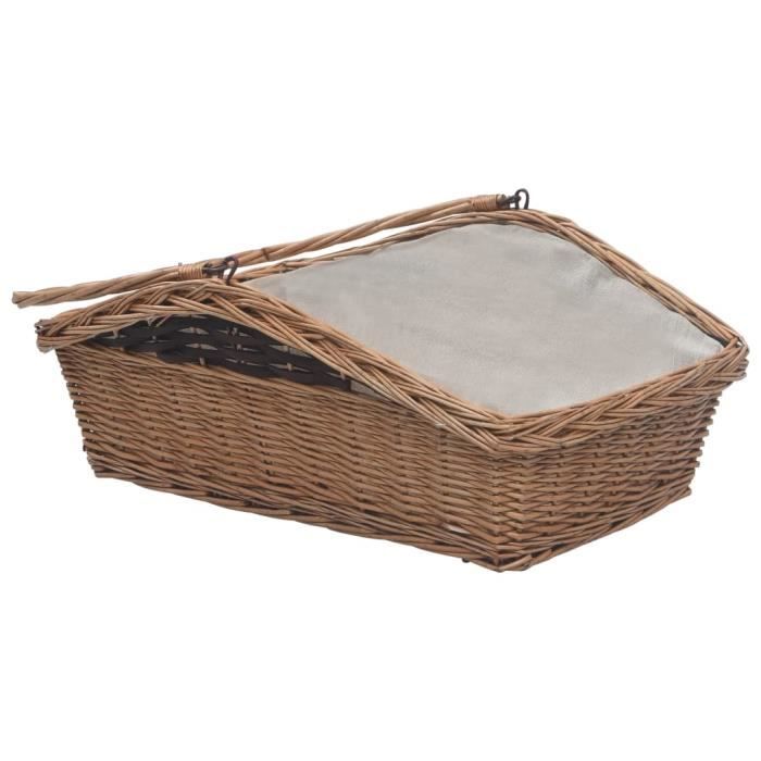 Panier à Bois De Chauffage En Feutre Pliable 45x32x40cm - Sac Portable Avec Poignées Pour Bûches, Jouets Et Rangement Quotidien