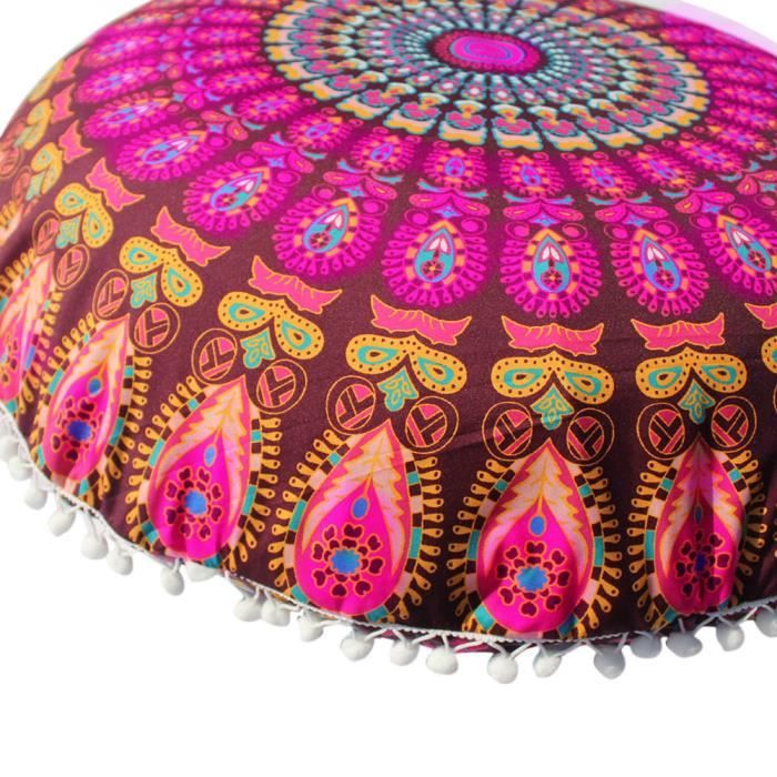 allowith Coussin Large Mandala Floor Pillows Round Bohemian Meditation Cushion Cover Ottoman Pouf su 2