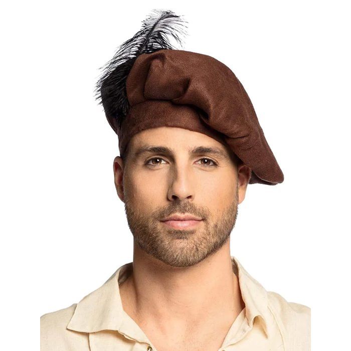 Chapeau Voleur Widmann Avec Plume - Accessoire Déguisement Robin Des Bois Bavarois