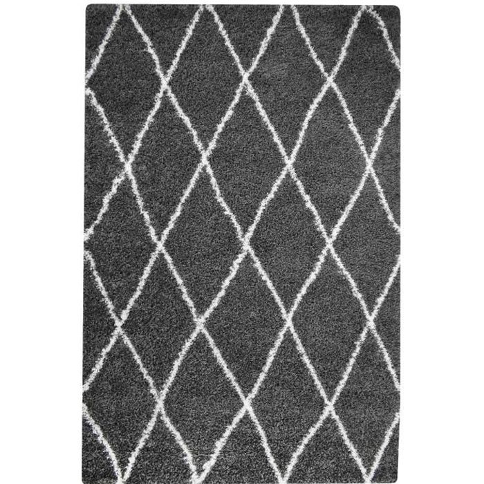 NAZAR Tapis d&eacute;co ethnique Anthracite 200 x280 cm - Anthracite