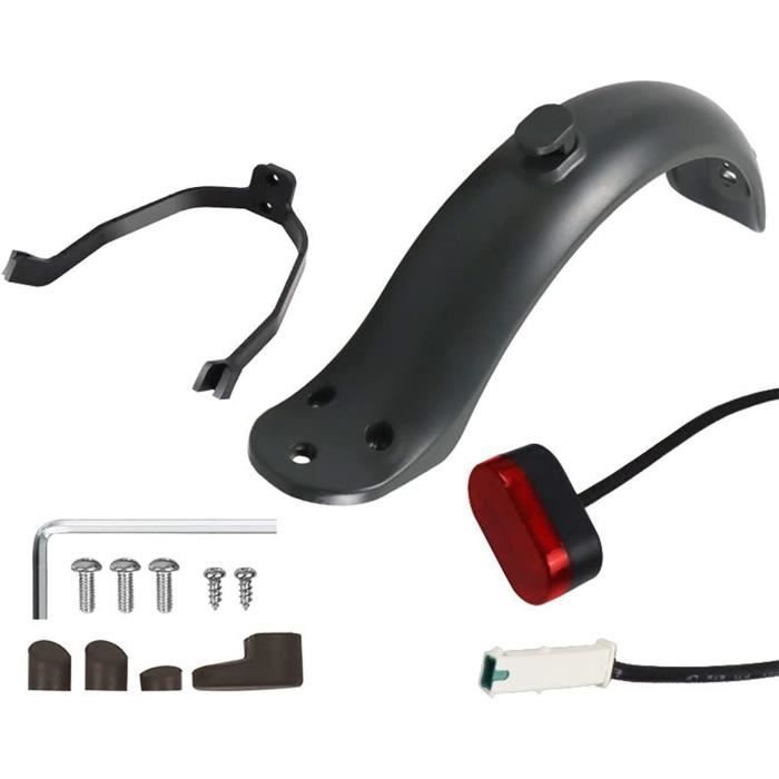 Garde-boue arrière Noir avec feu arrière Pro2 de Trottinette avec support de plaque ajustable pour Xiaomi M365/Pro/Pro2 - Sport