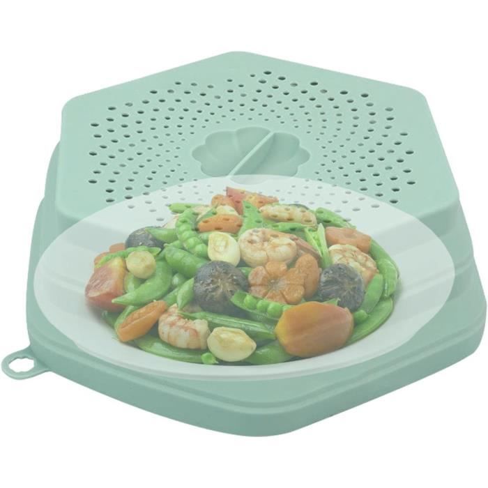 Lot De 2 Couvercles Ronds Anti-éclaboussures En Plastique BPA Pour Micro-ondes Avec Aérations Vapeur Pour Garder Le Four à Micro-ondes Propre 22,2 Cm