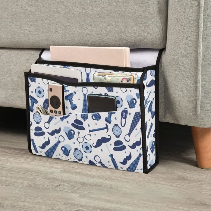 JackCubedesign MK318A Organiseur De Table De Chevet Pour Homme, Plateau De Valet En Cuir, Porte-clés, Portefeuille, Téléphone, Bijoux, Montre, Support De Tablette En Verre