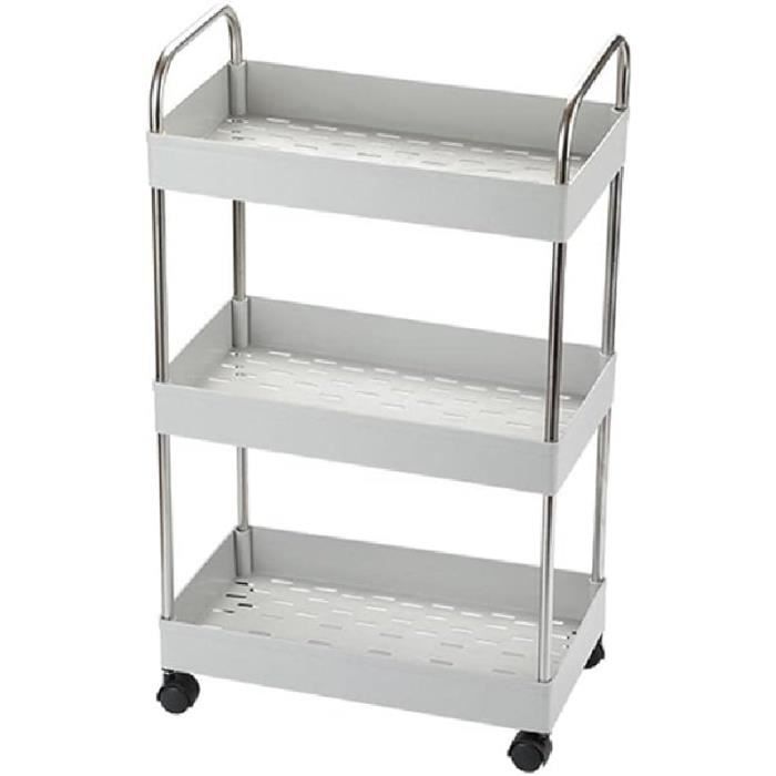Étagère Roulante 5 Niveaux – Rangement Mobile Pour Cuisine, Salle De Bain Ou Bureau