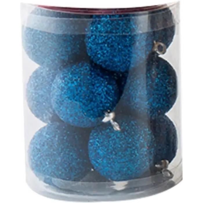 Boules De Noël Extérieur 30 Pièces - 6 Cm, Rouge Et Vert Pailleté, Incassables Pour Sapin, Jardin, Décoration