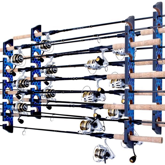 20 Supports Muraux EEEKit Pour Cannes à Pêche Et Queues De Billard - Diamètre 16mm