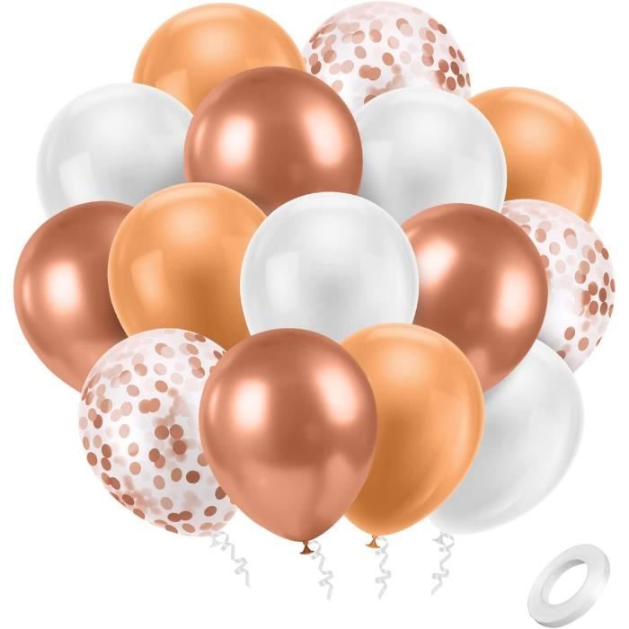 35 Pièces Ballon Rose Gold Kit Anniversaire Decoration Rose Gold