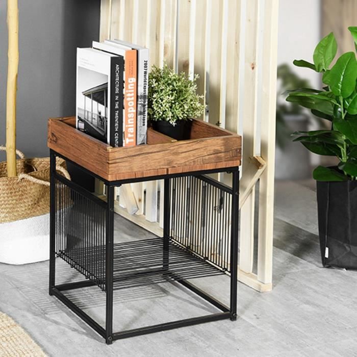 Petit Table Table D Appoint Table De Chevet Avec Rangement Style