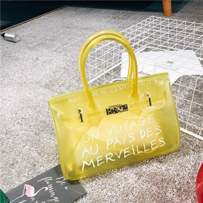 sac transparent jaune