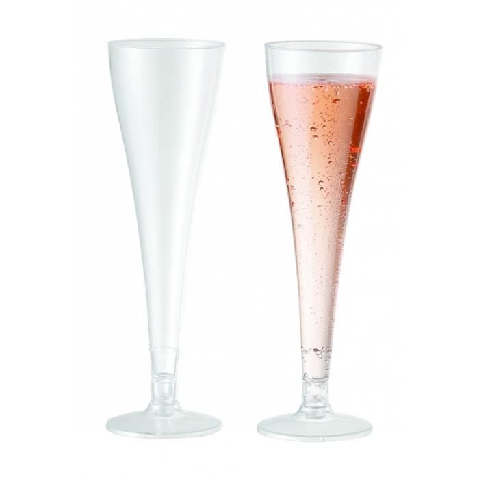 48 flûtes à champagne en ps jetable 12 cl Cdiscount Maison