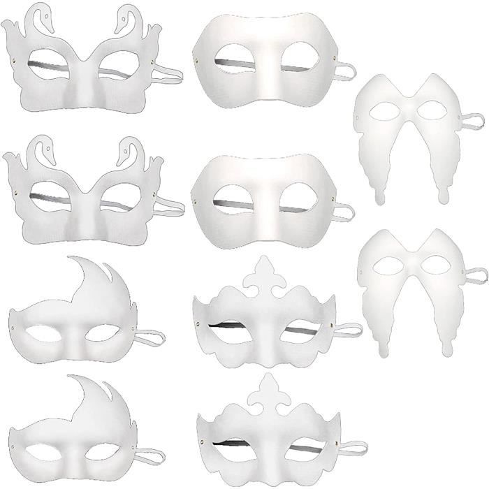 Lot De 12 Masques En Feutre Pour Enfants – Dessins Animés, Élastique Ajustable, Réutilisables – Anniversaire, Carnaval, Cosplay