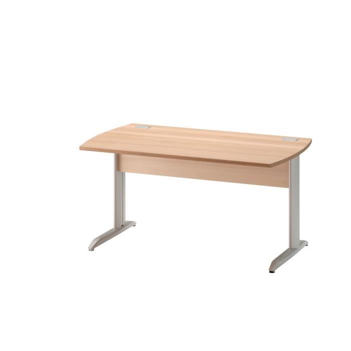 Table bureau 120 pieds metal JAZZ - Gami - Marron clair