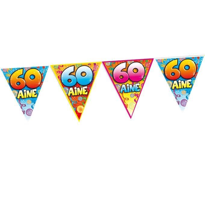 Guirlande Fanions Anniversaire 60 Ans Cdiscount Maison
