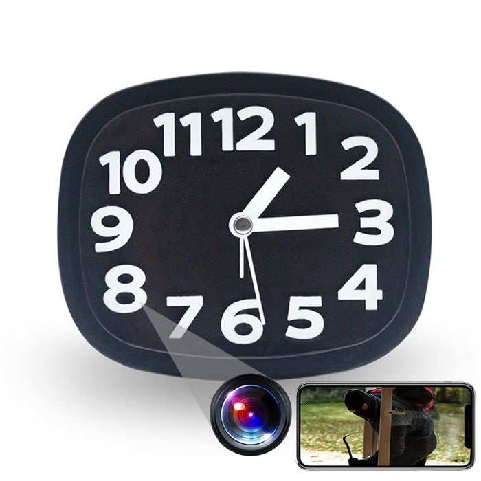 Vidéosurveillance Espionne 1080P Horloge Caméra Cachée IR Capteur Mouvement WiFi ROM 16 Go YONIS