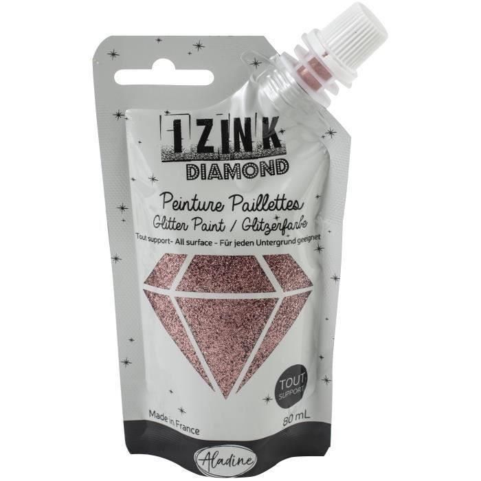 IZINK Diamond Glitter Paint 80ml-Light Pink