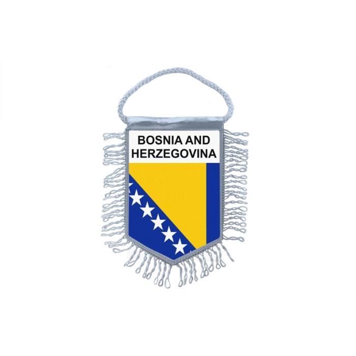 Fanion mini drapeau pays voiture decoration bosnie bosnien