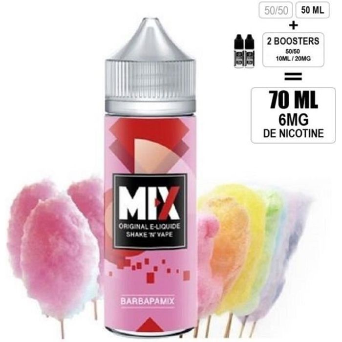 ELIQUIDE 70ML en 6MG de nicotine - MARQUE : MIX - SAVEUR : BARBE A PAPA -  Cdiscount Au quotidien
