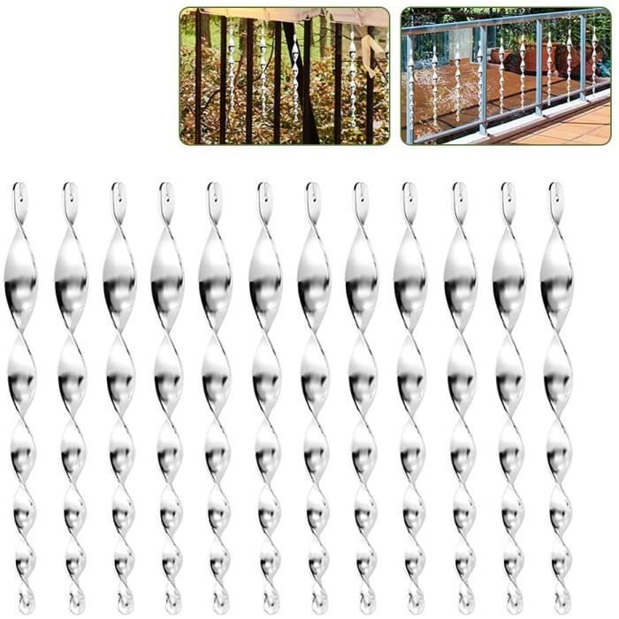 Répulsif Anti-oiseaux Avec Réflecteurs Rotatifs - Orange, 23 Cm, ABS - Pour Jardin, Toit, Balcon, Bateau