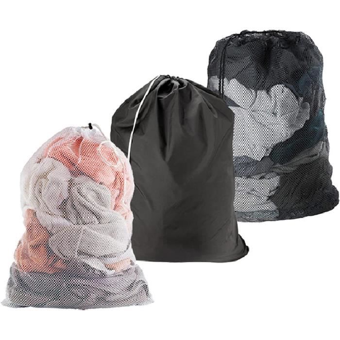 Filet/sac à Linge Pour Machine à Laver - Taille 25x30 Cm (mini), Maille Fine, Fermeture éclair, Protège Vêtements Délicats - 3