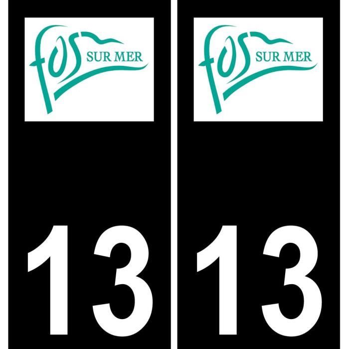 13 Fos-sur-Mer logo autocollant plaque immatriculation auto ville ...