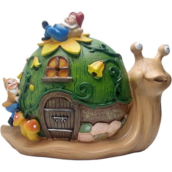 Escargot Solaire Lumineux Statue Déco Jardin