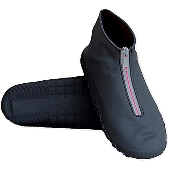 2 Paires Surchaussures Imperméables Lavables - Taille Unique 34-40 - Antidérapantes - Pour Pluie, Neige, Boue