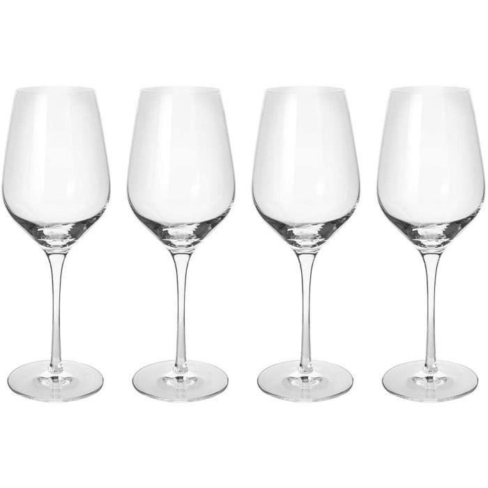 YLNNLC Lot De 4 Grands Verres à Vin Rouge En Cristal De 600 Ml Avec Base Sphérique - Cadeau Pour Mariage, Dégustation De Vin, Anniversaire